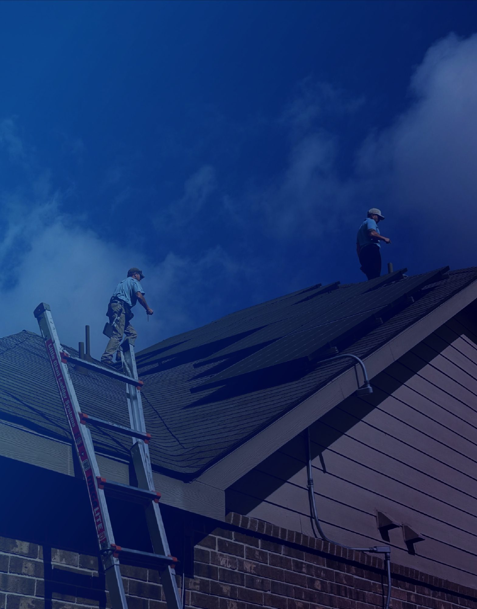 A Holden crew on a roof replacement